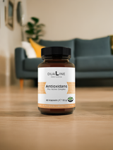 Eine Dose DUALINE Antioxidans - Pro Active Complex für mehr Vitalität auf dem Boden