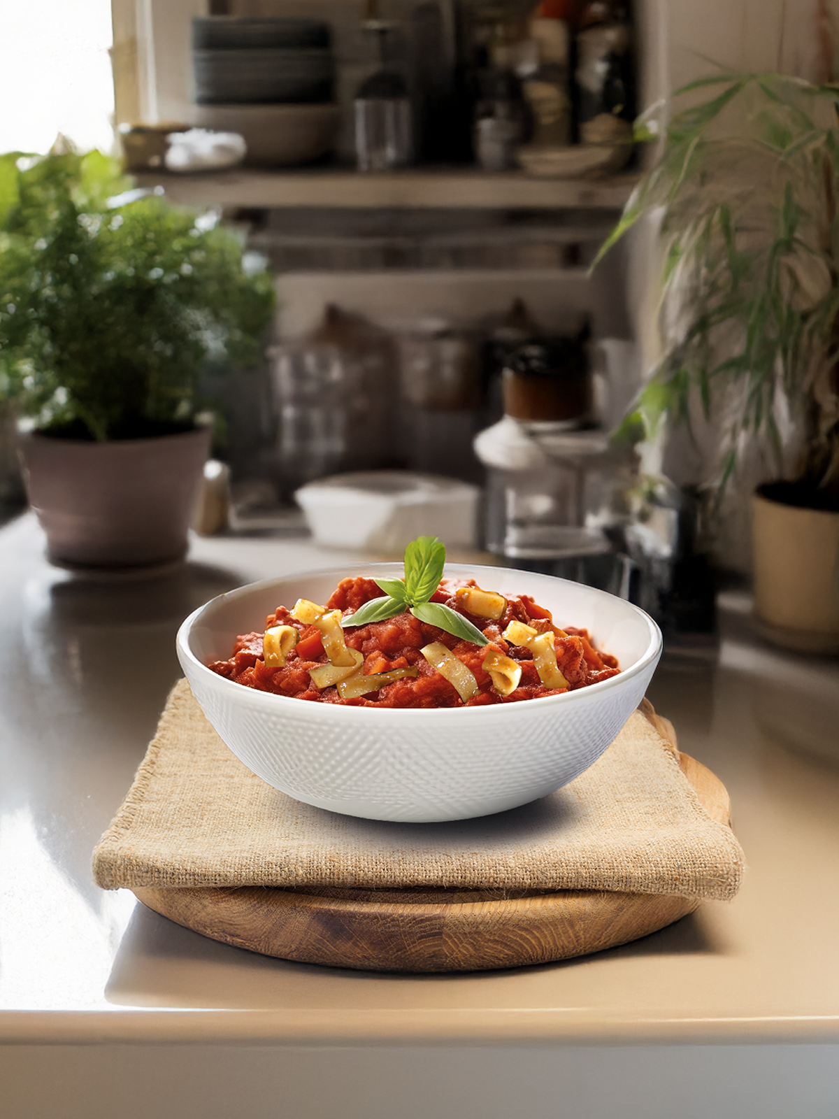 Fein-würzige Pasta Bolognese zum Abnehmen in der Küche