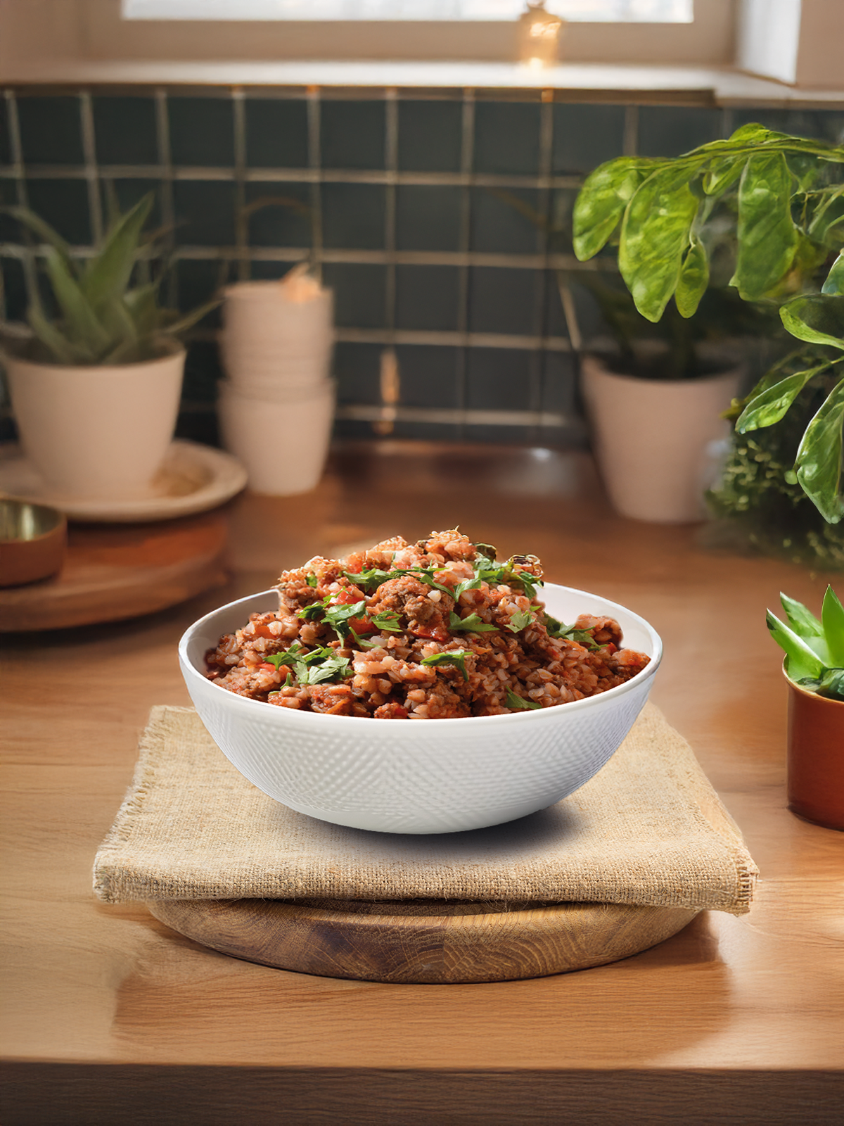 Eine Schüssel mit myLINE Gerührter Cottage Pie zum Abnehmen