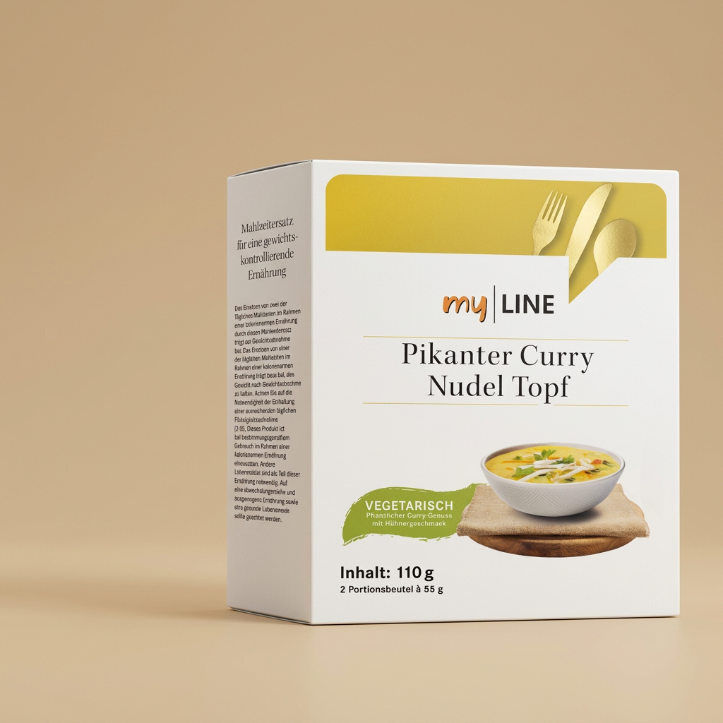 Pikanter Curry Nudel Topf