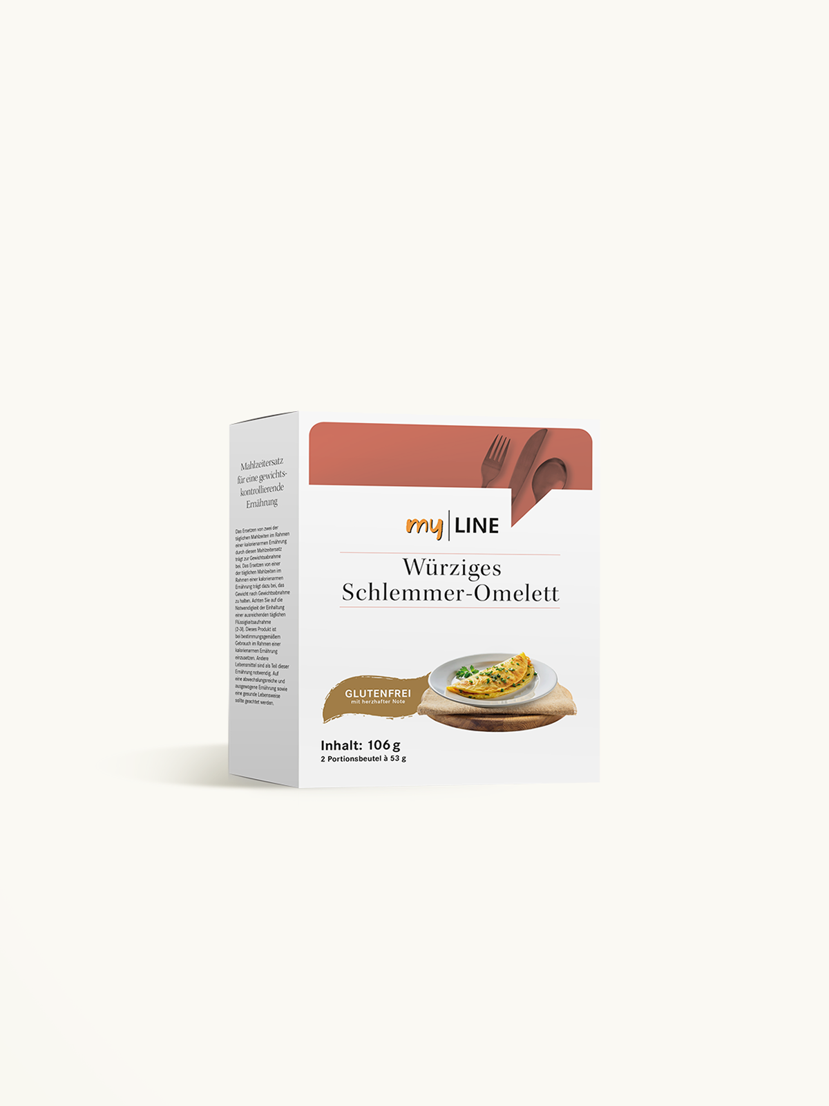 Eine Packung myLINE Würziges Schlemmer-Omelett