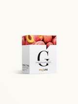 Eine Packung myLINE Geschmacksvariation Pfirsich