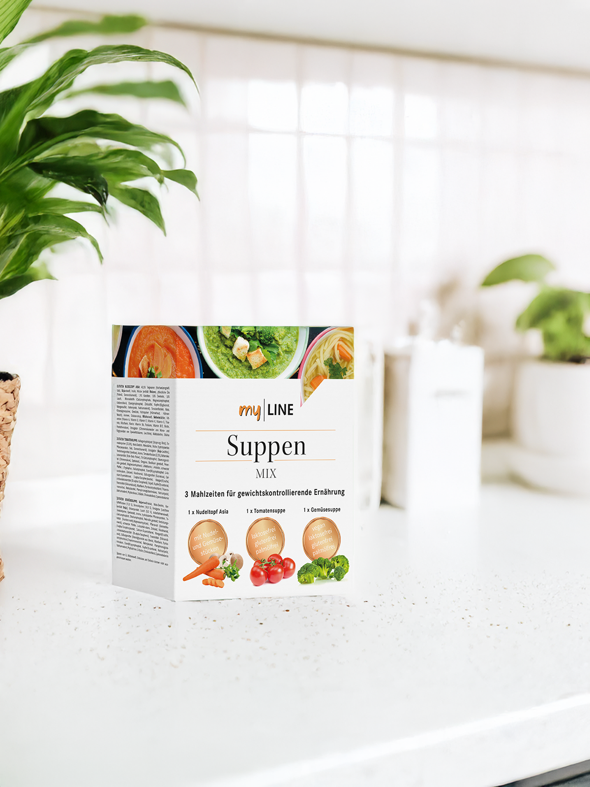 1 Packung myLINE Suppen Mix auf der Küche