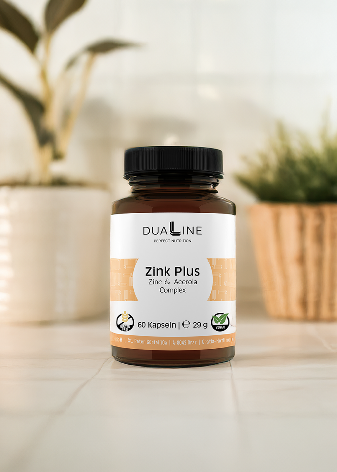 Eine Dose DUALINE Zink Plus - Zink & Acerola Complex unterstützt das Immunsystem