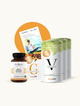 Veganes Leberfastenpaket zur Verbesserung der Lebergesundheit mit 3 Dosen Eiweiß-Shake, 1 Geschmacksvariationen-Mix, 1 Dose Beta-Glucan Ballaststoffe, 1 Handbuch